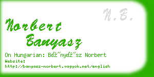 norbert banyasz business card